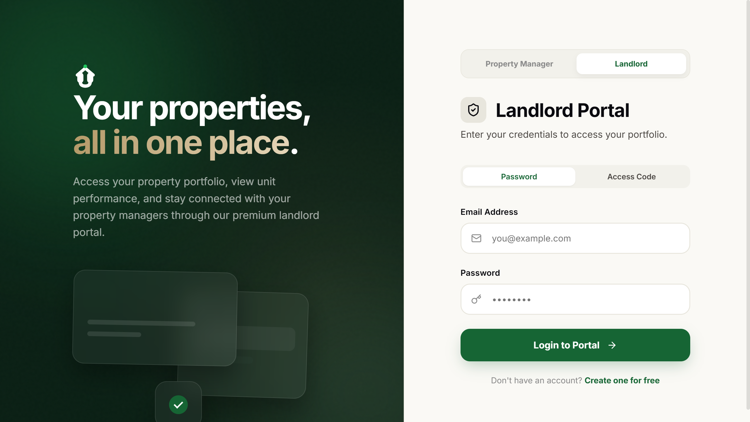 Upward Landlord Signup Flow